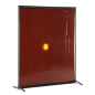 Preview: Stellwand / Schutzwand VIPER 1460 mit Spannvorhang 1800 x 1460 mm Bronze